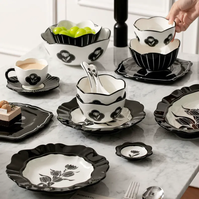 طقم أدوات مائدة سيراميك بأسلوب فرنسي tableware view 3