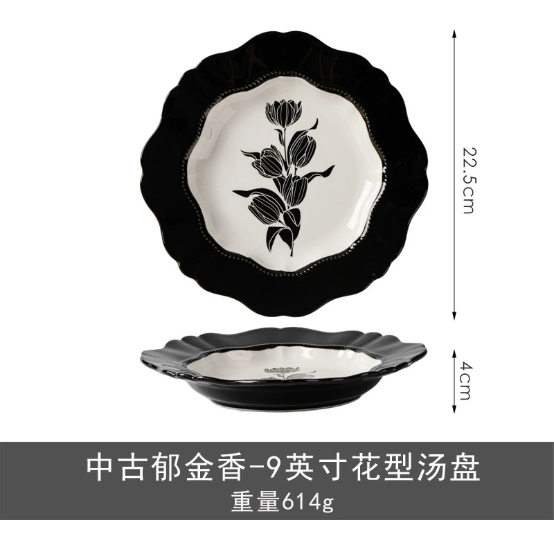 طقم أدوات مائدة سيراميك بأسلوب فرنسي tableware view 12