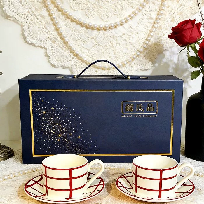 طقم فنجان قهوة وصحن سيراميك أصفر tableware view 11