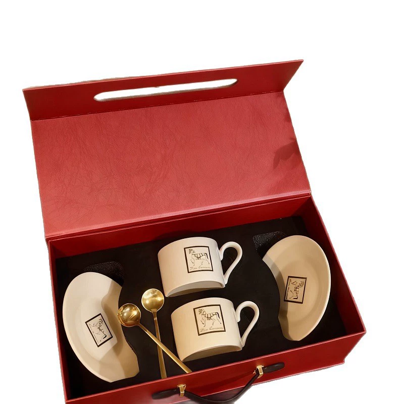 Ceramic Coffee Cup and Saucer Set tableware view 5