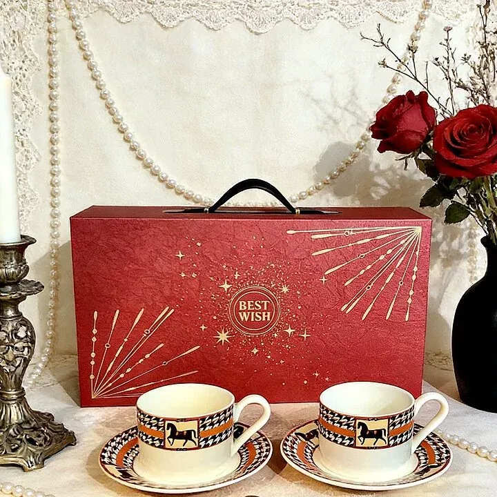 Ceramic Coffee Cup and Saucer Set tableware view 7
