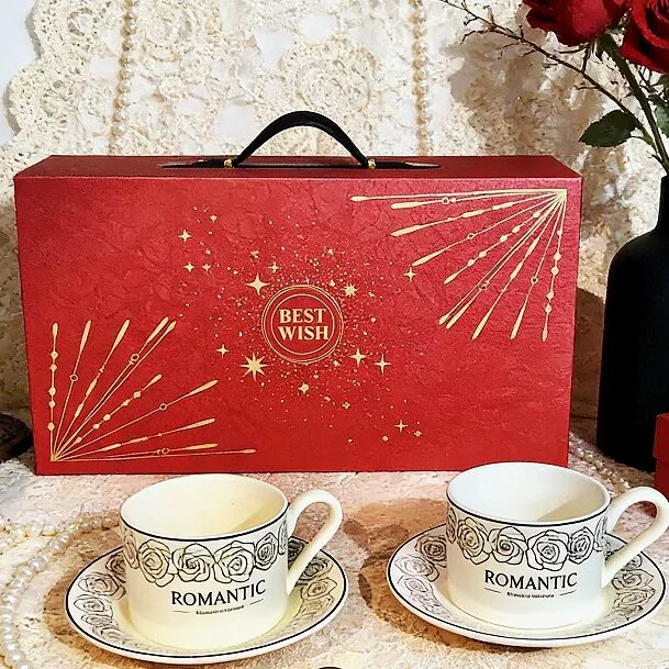 Ceramic Coffee Cup and Saucer Set tableware view 9