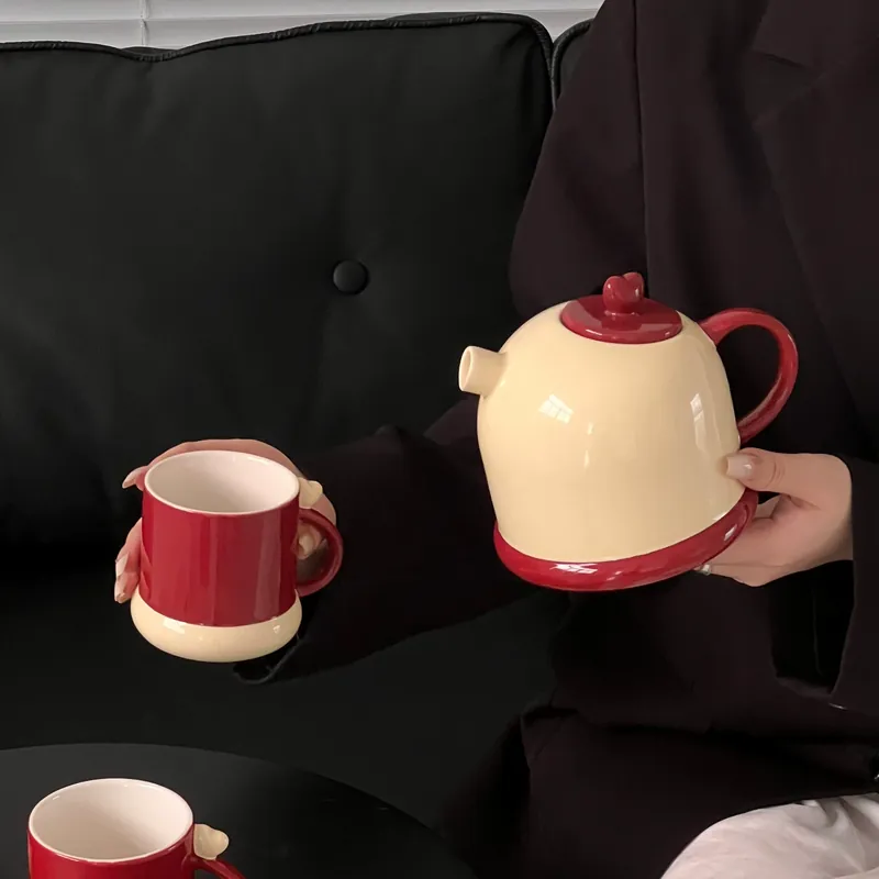 Heart Ceramic Tea Set Gift Box tableware view 3