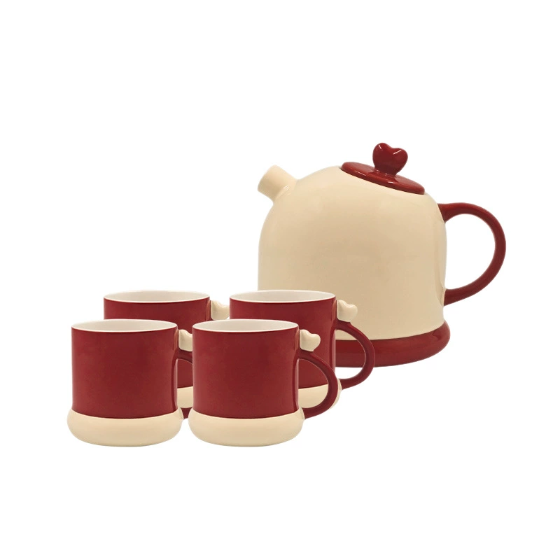 Heart Ceramic Tea Set Gift Box tableware view 5