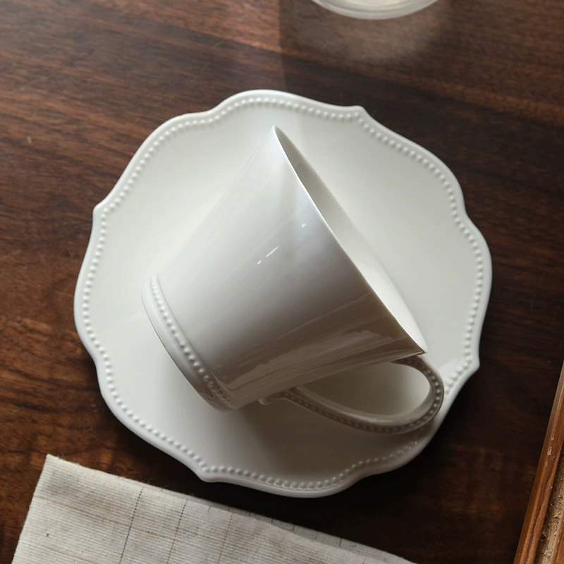 White Relief Coffee Cup Set tableware view 3