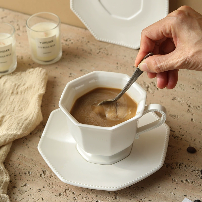 Octagonal Coffee Cup Set tableware view 2