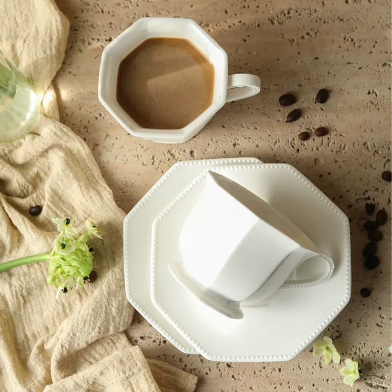 Octagonal Coffee Cup Set tableware view 3