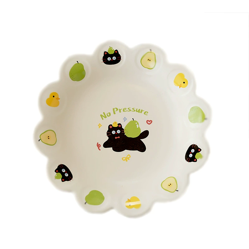 Cat Handle Ceramic Mug with Saucer tableware view 5