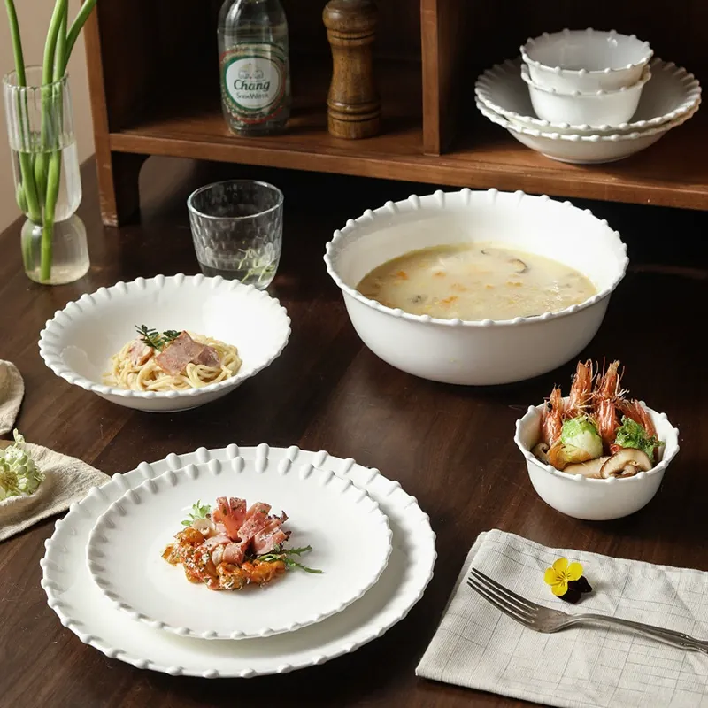 White Lace Dinnerware Set