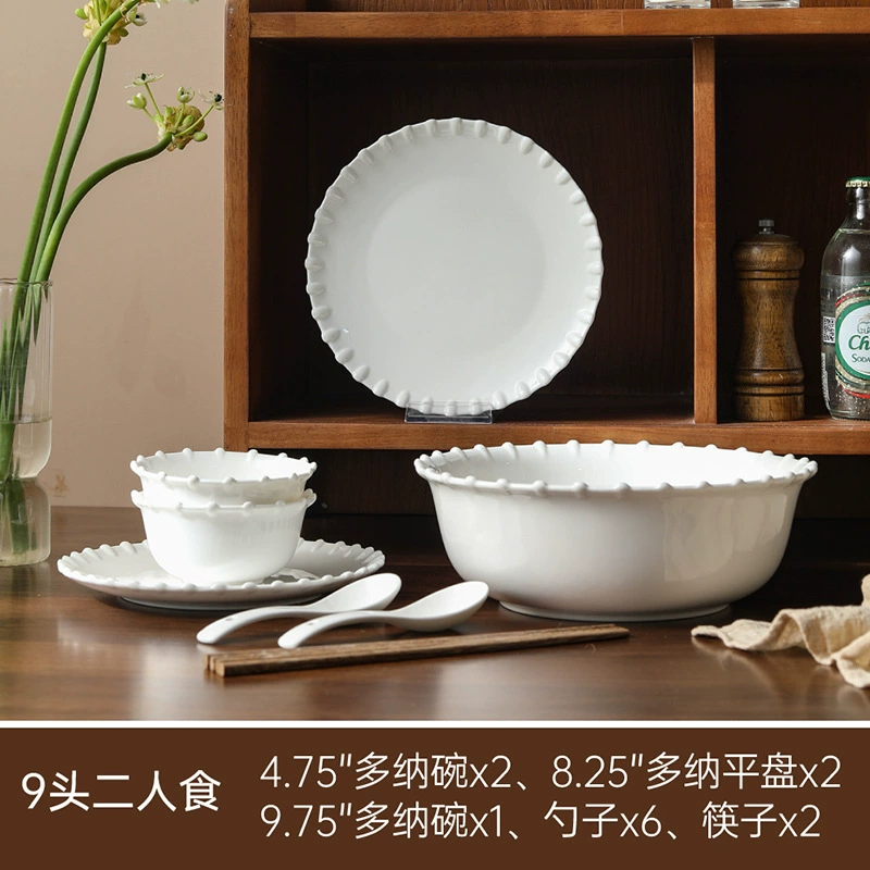 طقم أدوات مائدة دانتيل أبيض tableware view 6