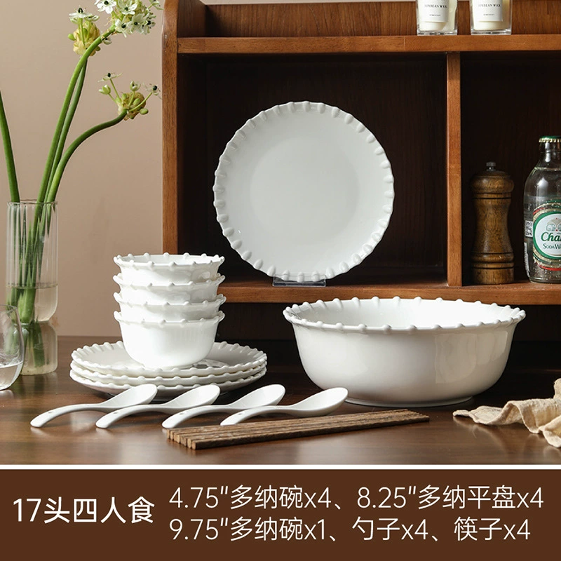 طقم أدوات مائدة دانتيل أبيض tableware view 7