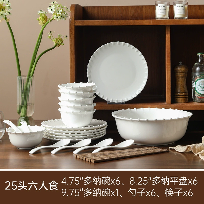 طقم أدوات مائدة دانتيل أبيض tableware view 8