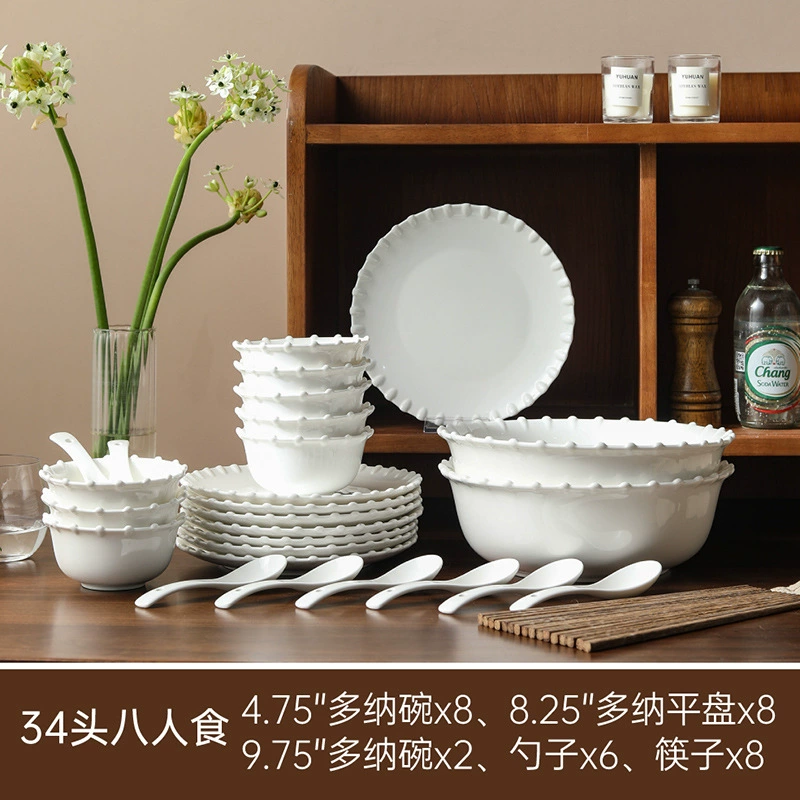 طقم أدوات مائدة دانتيل أبيض tableware view 9