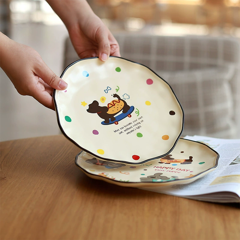طقم زبدية وكوب سيراميك كلب كرتوني tableware view 4