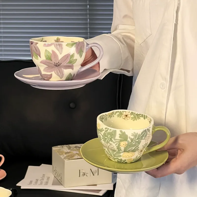 Coffee Cup and Saucer Gift Set tableware view 3