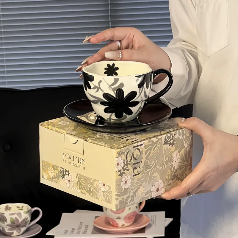 Coffee Cup and Saucer Gift Set tableware view 4