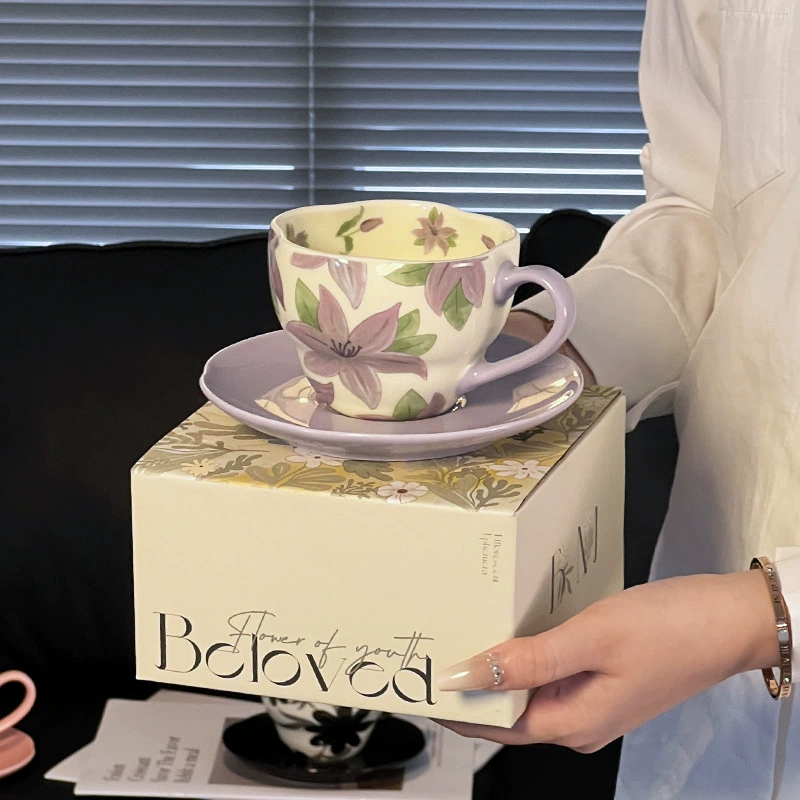 Coffee Cup and Saucer Gift Set tableware view 10