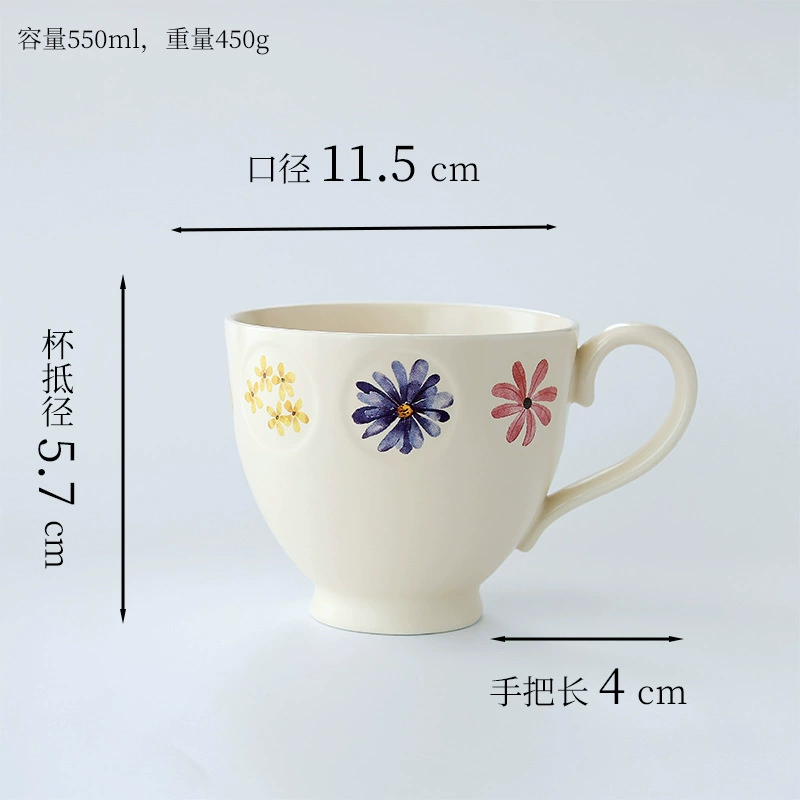 Korean Floral Ceramic Dessert Plate tableware view 9