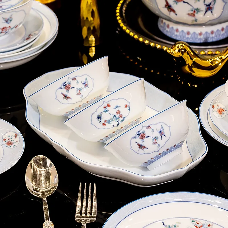 Porcelain Dinnerware Set tableware view 4