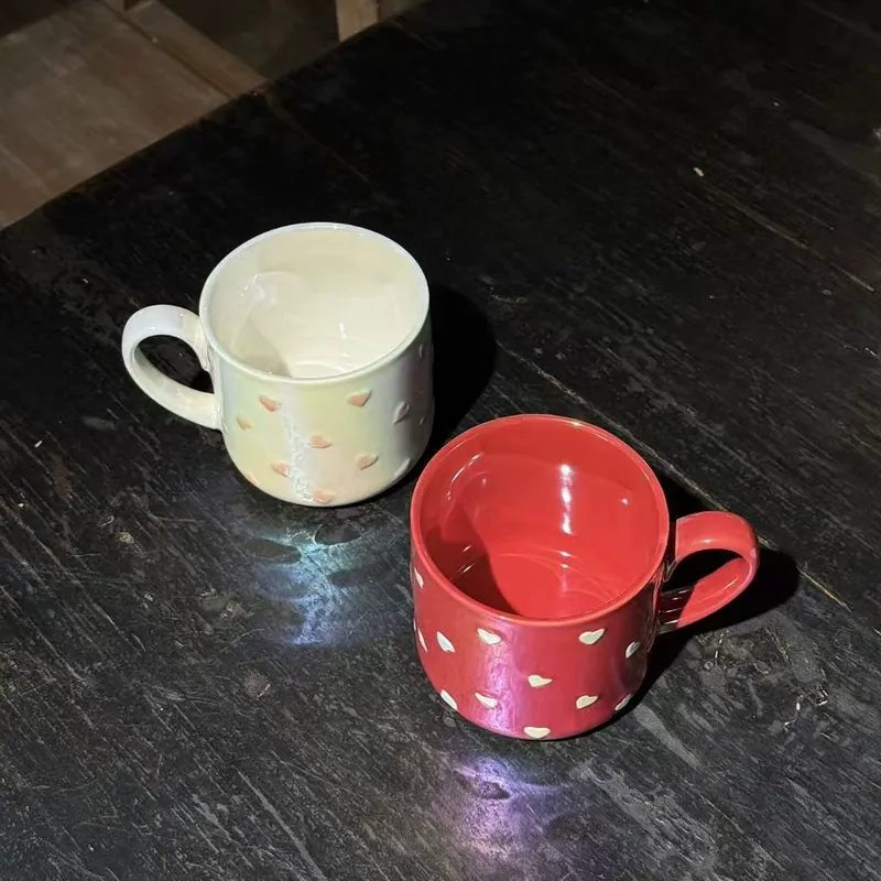 Heart-Shaped Ceramic Mug tableware view 4