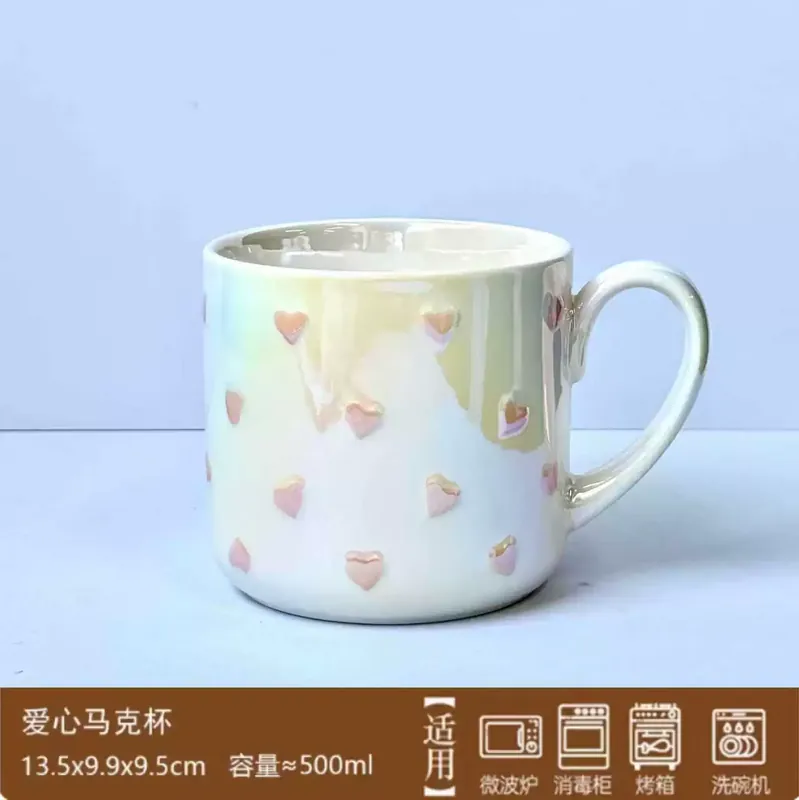 Heart-Shaped Ceramic Mug tableware view 6