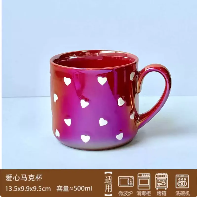 Heart-Shaped Ceramic Mug tableware view 7