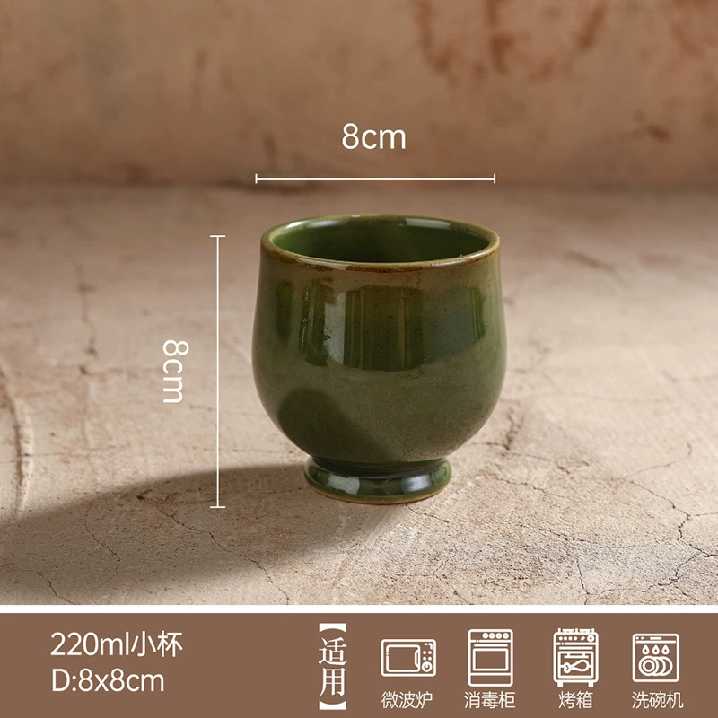 녹색 유약 접시 tableware view 6