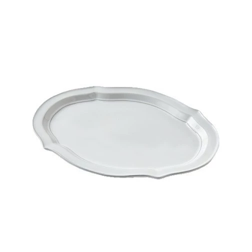 Assiette ovale relief français tableware view 5