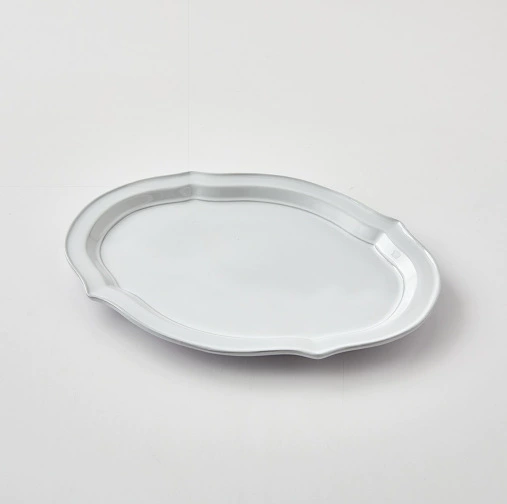 Assiette ovale relief français tableware view 6