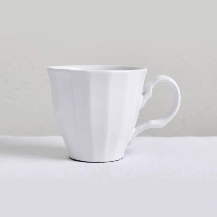 White Ceramic Mug tableware view 2