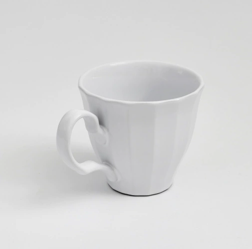 White Ceramic Mug tableware view 3