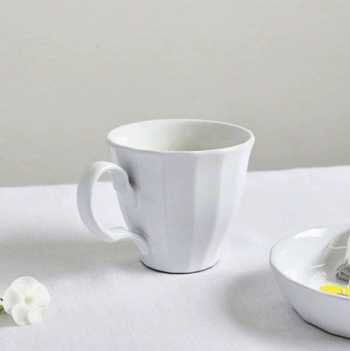 White Ceramic Mug tableware view 4