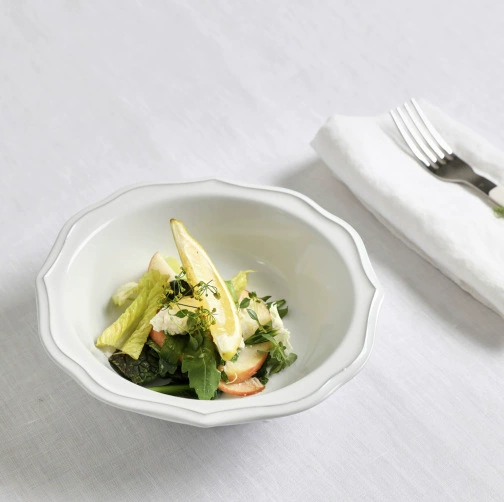 White Relief Bowl