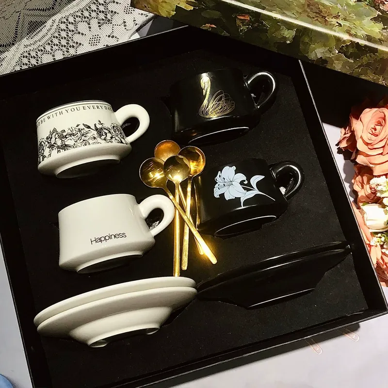 빈티지 세라믹 커피컵 선물 세트 tableware view 2