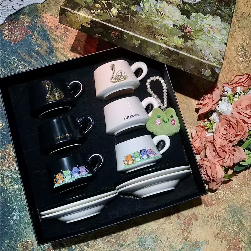 빈티지 세라믹 커피컵 선물 세트 tableware view 3