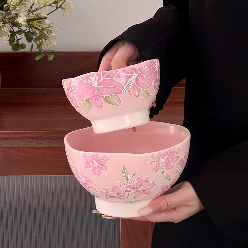 Ensemble cadeau bol et assiette en céramique fraîcheur tableware view 2