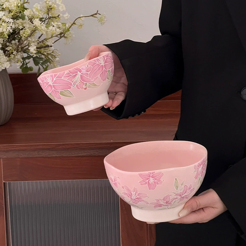 Ensemble cadeau bol et assiette en céramique fraîcheur tableware view 4