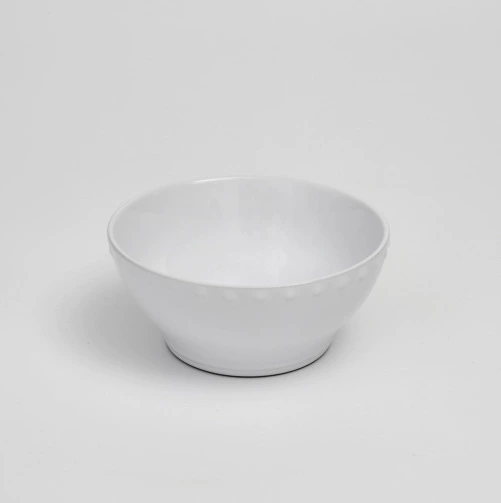 화이트 릴리프 쌀밥 공기 tableware view 3