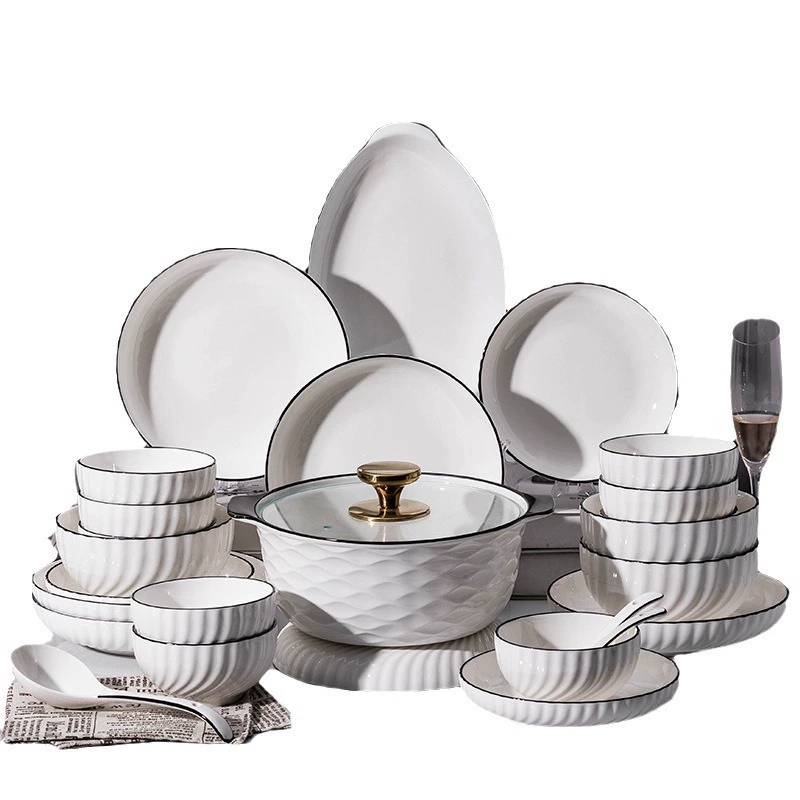 Nordic Style Porcelain Dinnerware Set tableware view 5