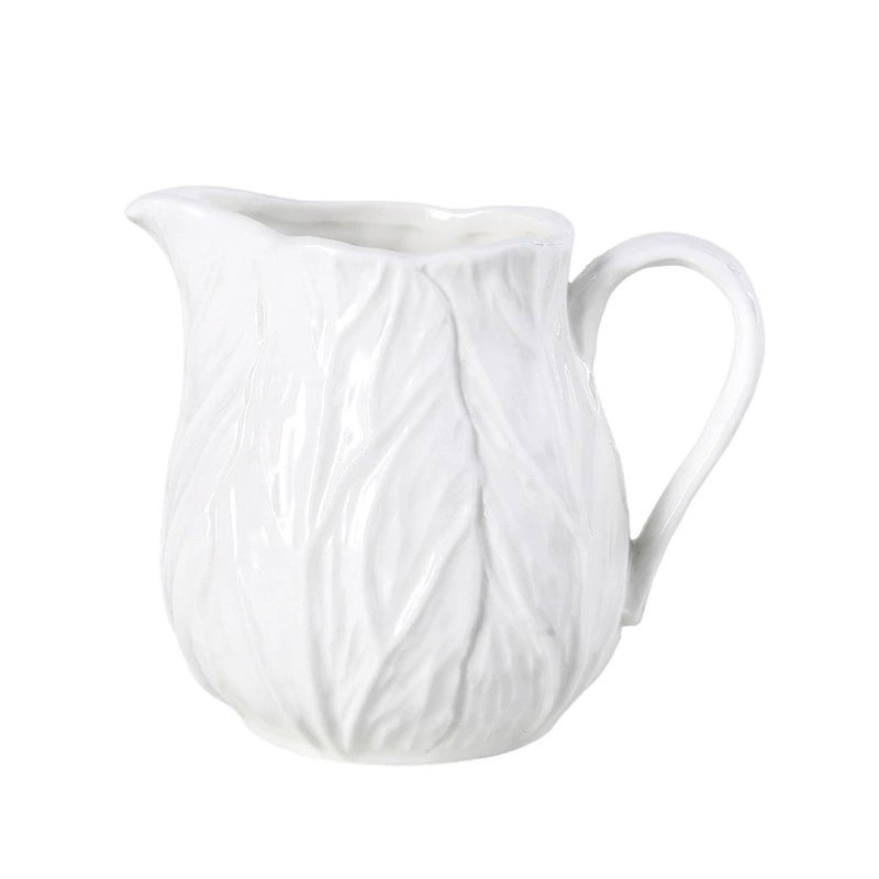 White Relief Creamer tableware view 5