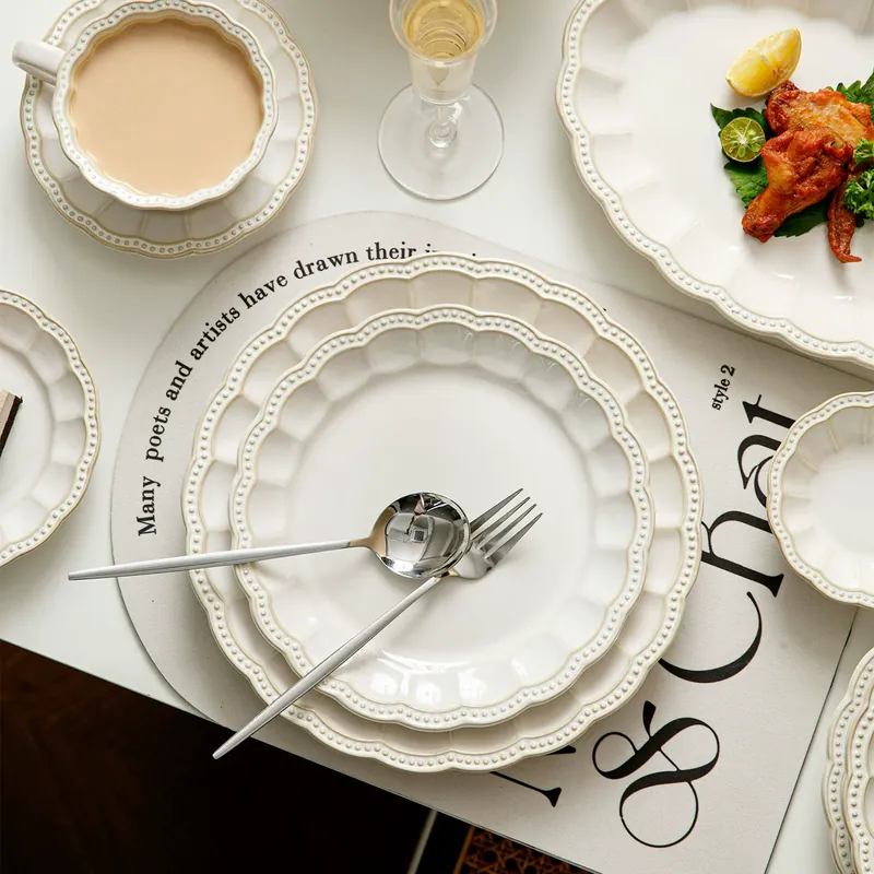 Flame Glaze Ceramic Dinnerware Set tableware view 4