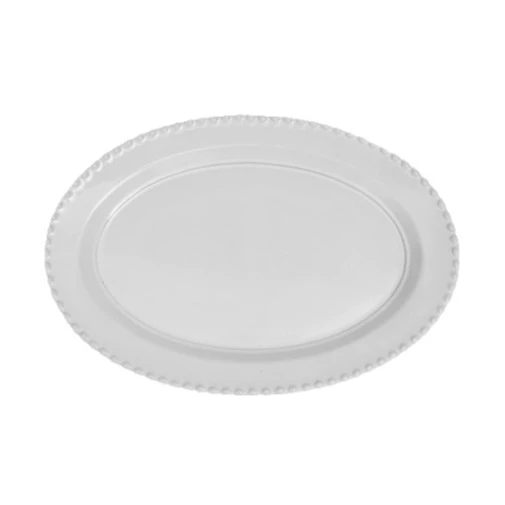 طبق أبيض مزين بالخرز tableware view 5