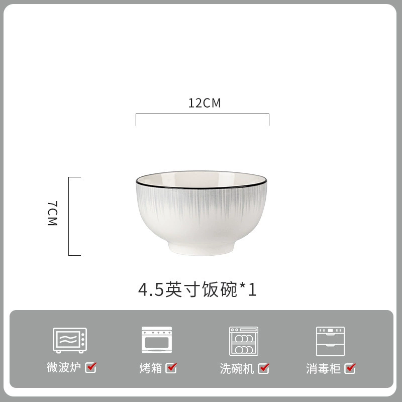 Gray Porcelain Dinnerware Set tableware view 6