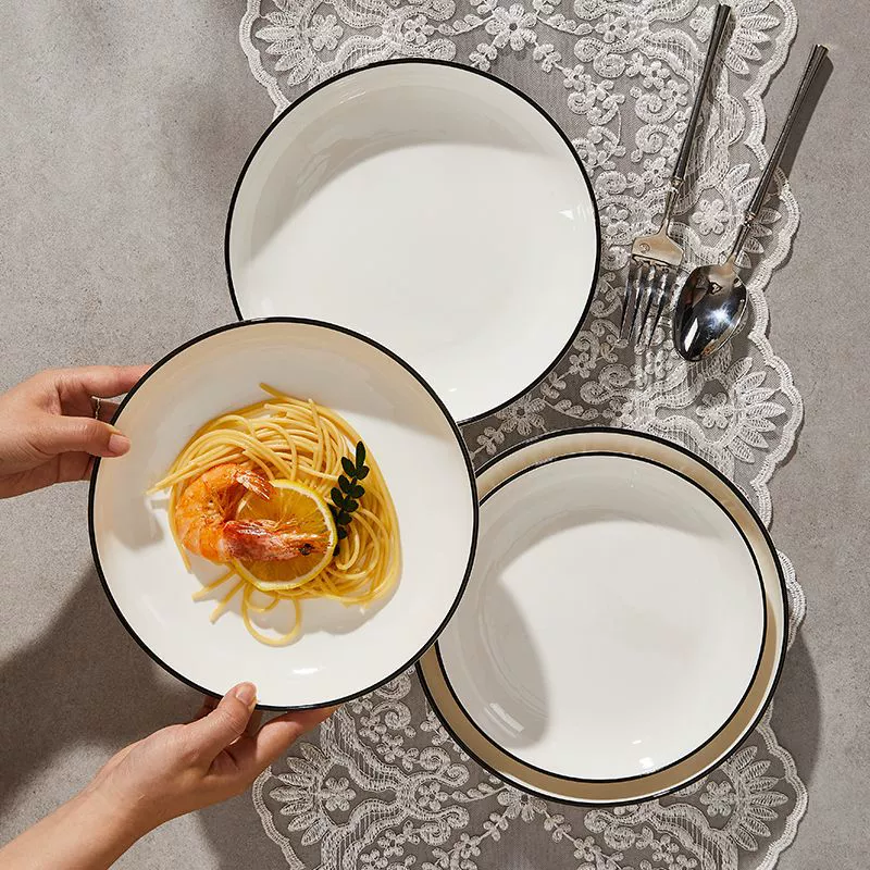 Deep Porcelain Serving Plate tableware view 2
