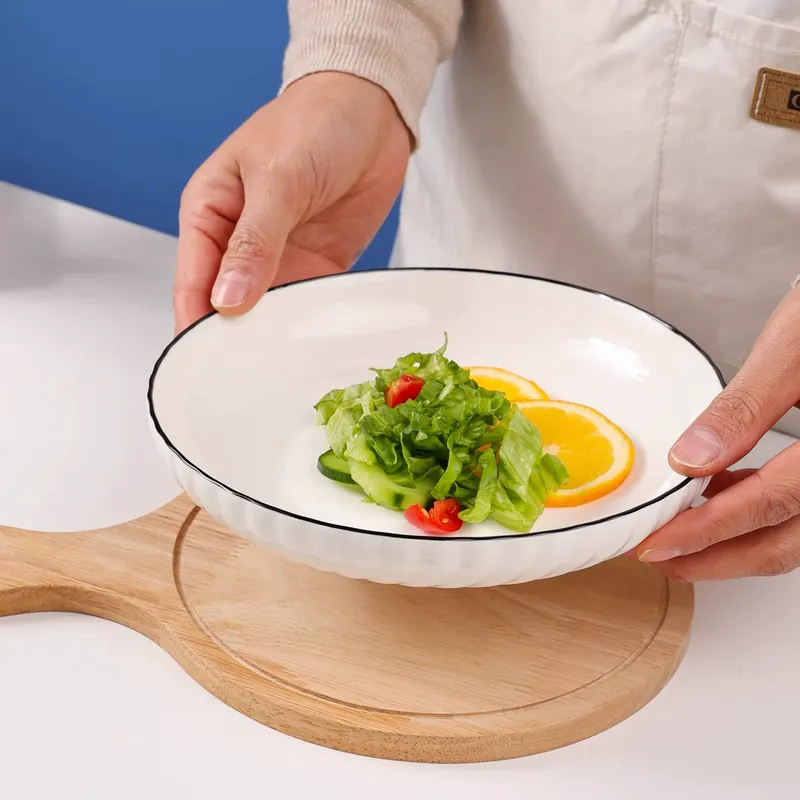 Deep Porcelain Serving Plate tableware view 4