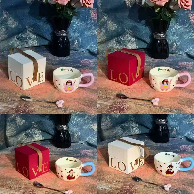 숟가락이 있는 검은 고양이 세라믹 머그 tableware view 8