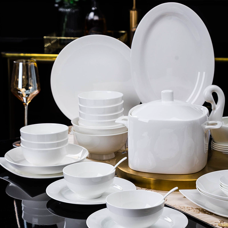 Solid Color Porcelain Dinnerware Set
