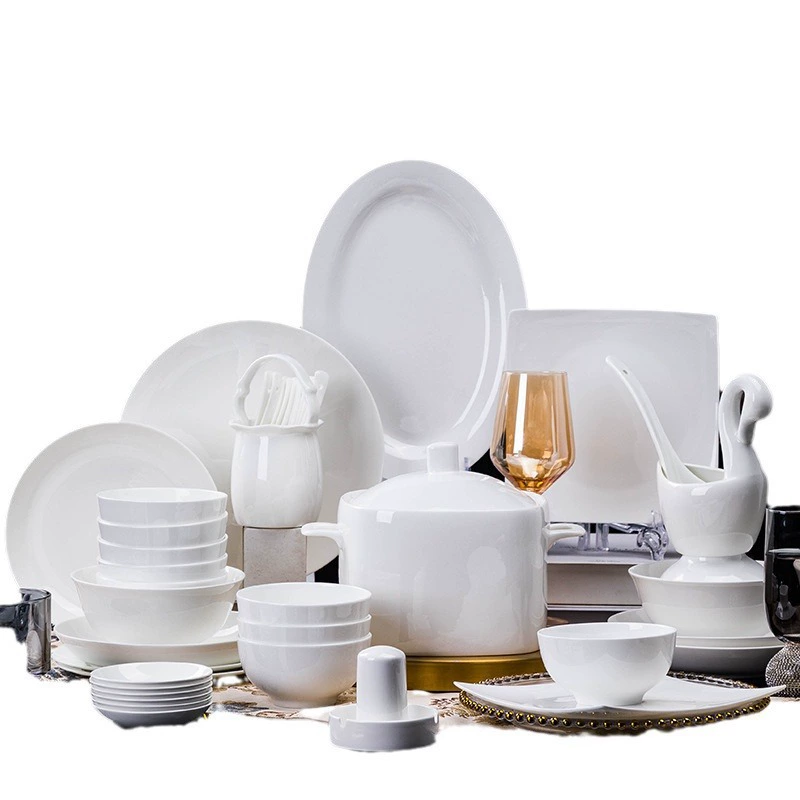 Solid Color Porcelain Dinnerware Set tableware view 5