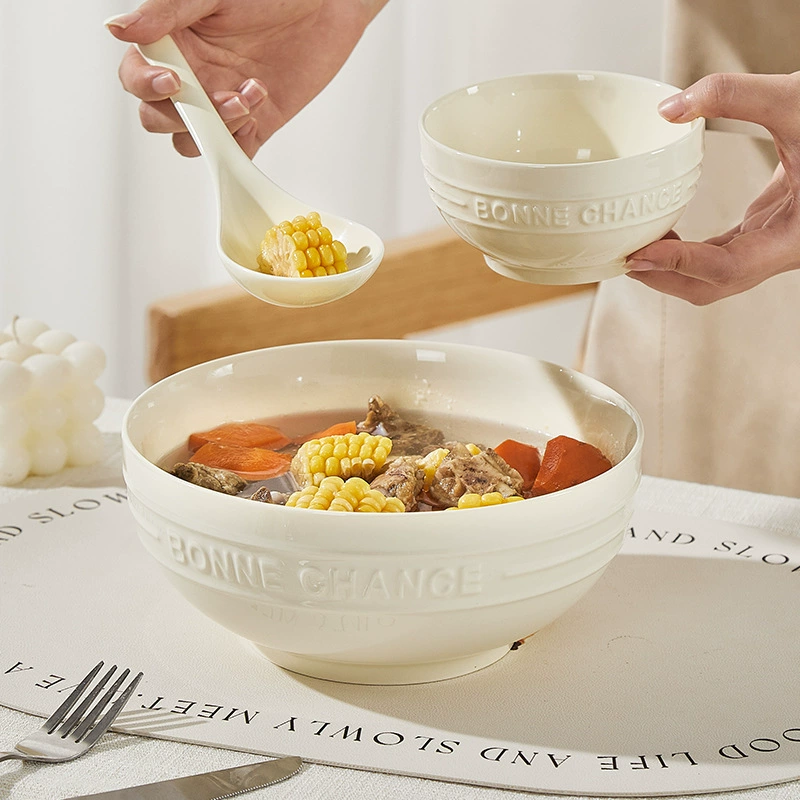 French Cream Porcelain Dinnerware Set tableware view 3