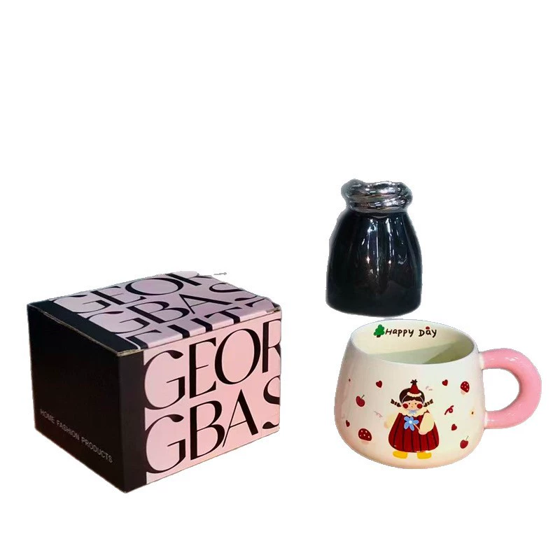 Mug en céramique chat avec cuillère tableware view 5